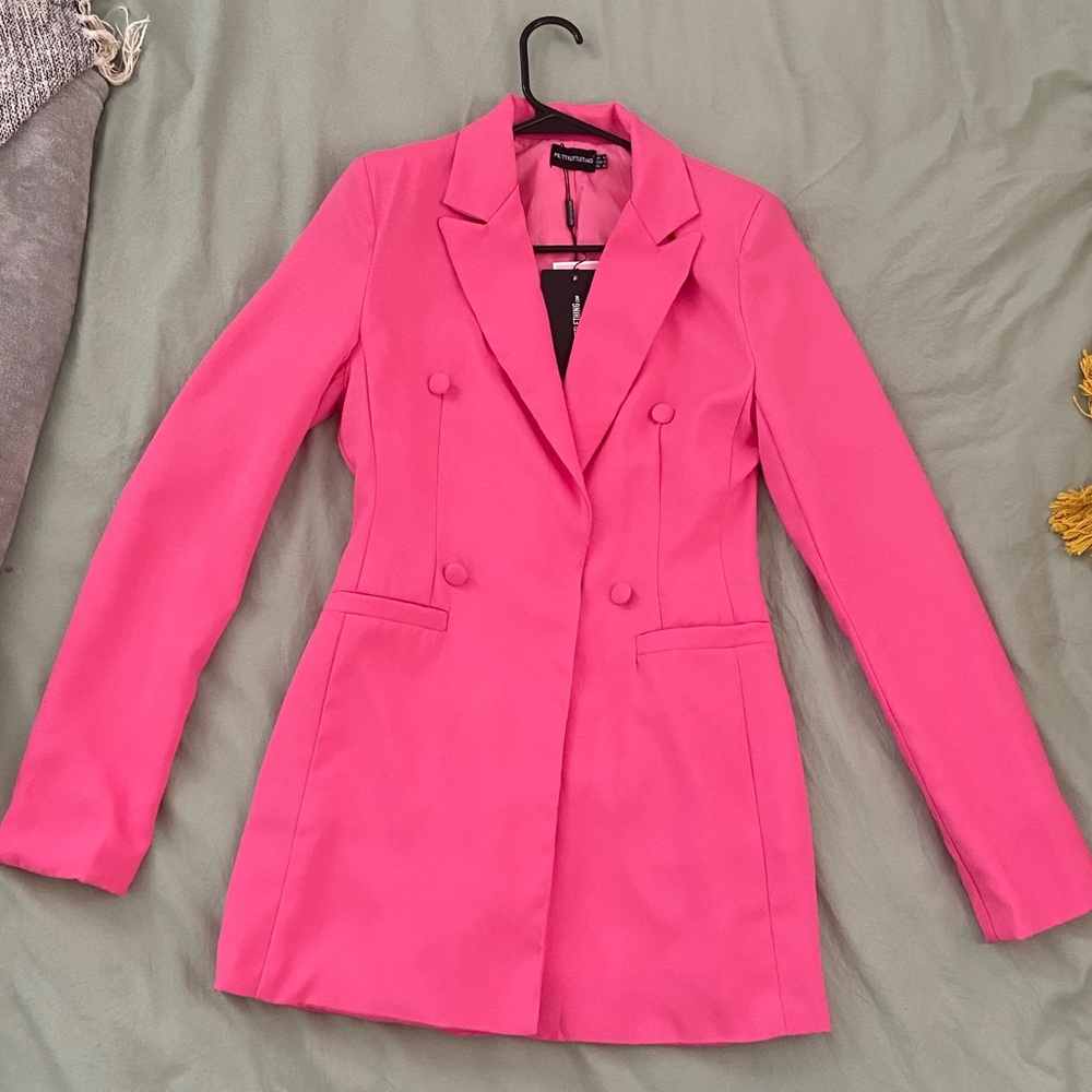 PLT double breasted pink blazer size 4